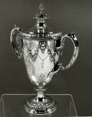 English Sterling Wine Cooler  1864 CLASSICAL REVIVAL 2