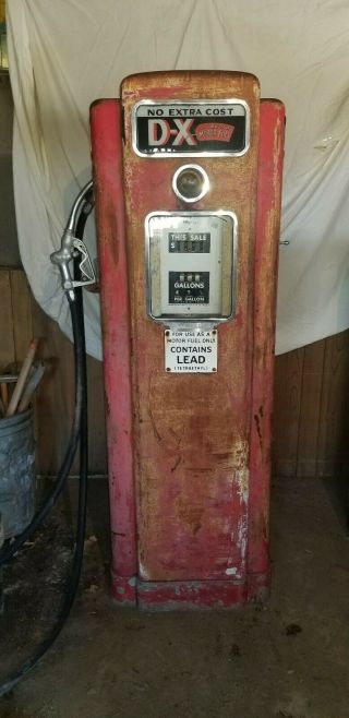 Antique Gas Pump Wayne Model 70 D - X Dx Lubricants Lubricating Motor Oil