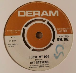 Cat Stevens : I Love My Dog : Vintage 7 " Single From 1966