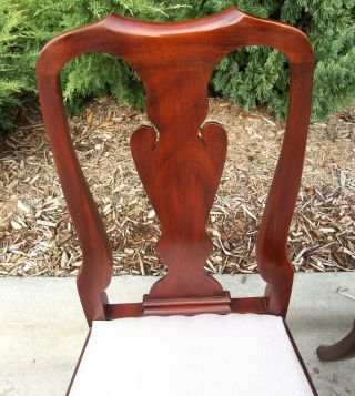 Set Of 8 HENKEL HARRIS Mahogany Queen Anne Style Model 110 Dining Room Chairs 2