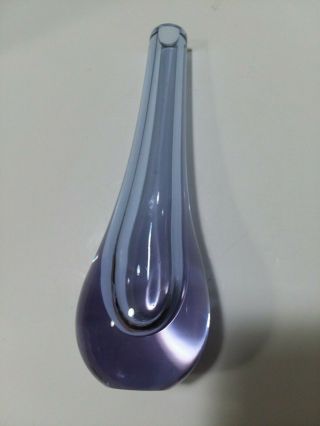 Vintage Sommerso Murano Glass Lilac Stem Bud Vase 7.  5 Italy
