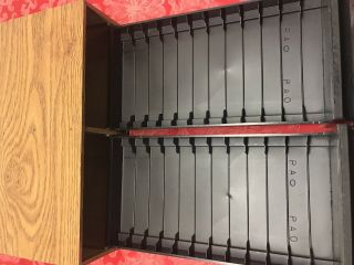 Vintage VHS Cassette 2 Drawer Storage Cabinet Holds 24 Faux Wood 3