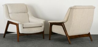 Folke Ohlsson Mid Century Modern MCM Vintage Lounge Chairs for Dux,  1960 2