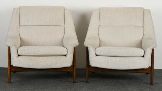 Folke Ohlsson Mid Century Modern MCM Vintage Lounge Chairs for Dux,  1960 3