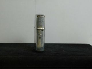 Vintage 1948 ? 3 Barrel Hinge Zippo Lighter With Nickle Silver Insert Sparks 2