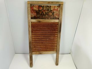 Vintage - Dubl Handi Wash Board By Columbus Wash Board Co.  18”x8.  5”