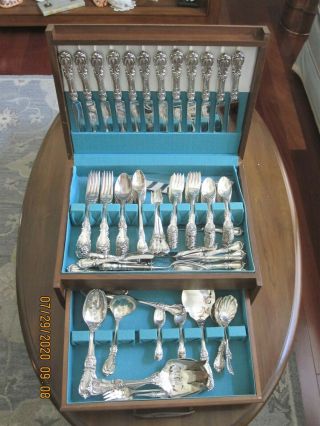 Reed & Barton " Burgundy " Sterling Silver Flatware Settings For 12