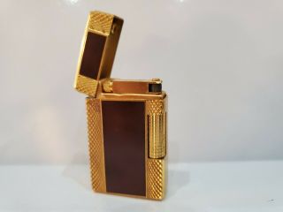 Vintage  Hadson - Triumph  Gas Cigarette Lighter Enamel & Gold Plated / Japan