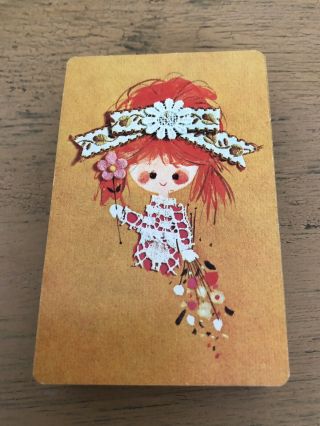 Vintage Congress Mod Girl Flowers Playing Card Deck 2