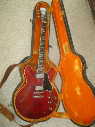 Vintage 1963 Gibson Es - 335 Td Well Played S/n 111389