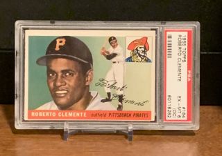 1955 Topps Roberto Clemente Rookie Pirates 164 (oc) Baseball Card Psa 6