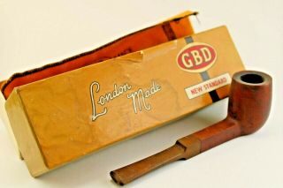 Vintage Gbd Standard London Made Estate Tobacco Pipe 9489 & Sleeve