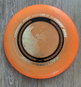 Vintage 1980 Orange World Class 119 G Frisbee Disc Wham - O
