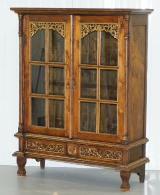 Stunning Hand Carved Antique French Louis 18th - 19th Century Bookcase Cabinet