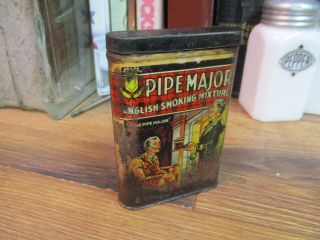 Vintage Tobacco Tin Pipe Major Advertising Vertical Pocket Can Brown Williamson