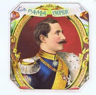 La Fama Imperiales Outer Cigar Label Kaiser Wilhelm Germany Wwi