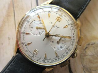 Vintage Lemania 105 Chronograph 18k Hand - Wing Cal.  1270