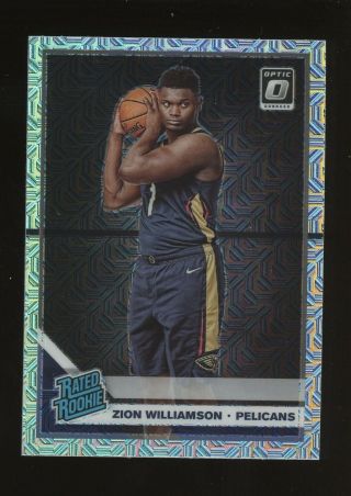 2019 - 20 Donruss Optic Choice Prizm 158 Zion Williamson Pelicans Rc Rookie