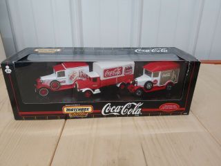 Rare Matchbox Collectibles 38090 Coca Cola 1999 3 Vintage Trucks