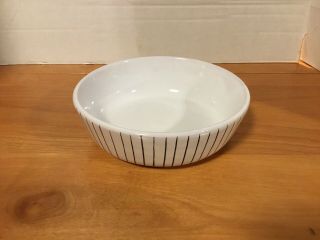 Vintage Mid Century Raymor Italy Pottery Black White Stripe Bowl 6.  75”