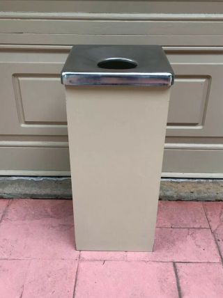 Large - 24 In.  Tall - Vintage Industrial Trash Can (trashcan Or Ashtray Can