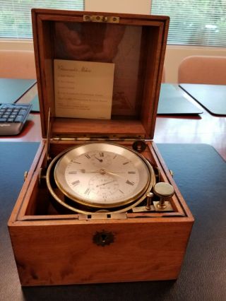 Thomas Mercer Chronometer St Albans England with certificate NR nautical clock 2