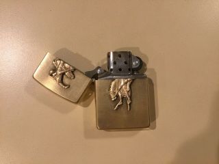 Marlboro Brass Zippo Lighter Bucking Bronco Vintage 3