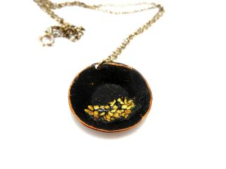 Vintage 24kt Yellow Gold Nugget Mining Pan Pendant Chain Necklace N - 0550