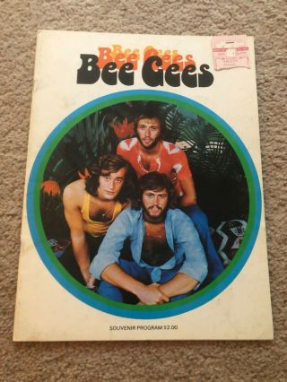 1974 Bee Gees.  Mr.  Natural Concert Tour Souvenir Program Book Vintage