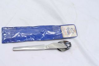 Safesport Stainless Steel 3 - Piece Camping Set Linking Knife Fork Spoon Vintage