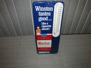 Vintage Thermometer Winston Cigarettes " Tastes Good Like A Cigarette Should "