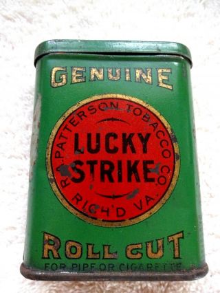 Lucky Strike Roll Cut Tobacco Vertical Pocket Sample Tin