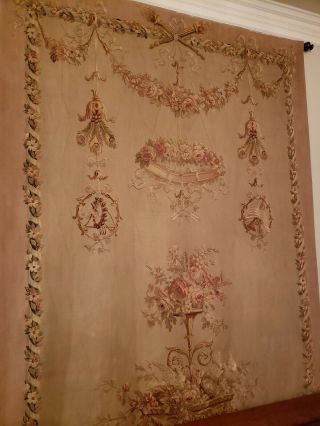 Antique French Aubusson Tapestry Wall Hanging Large,  19th Century