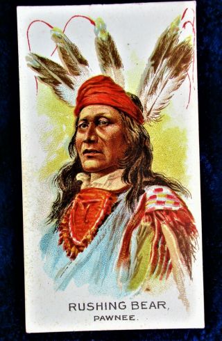 1888 N2 Allen & Ginter American Great Chief Rushing Bear Pawnee