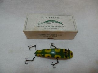 Vintage Flatfish U20 Frog Pattern W/ Box