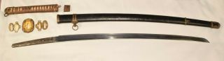 Wwii Wartime Japanese Sword Type 98 Shingunto With Manchuria Made Sword