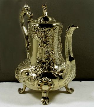 English Sterling Coffee Pot 1850 Classical