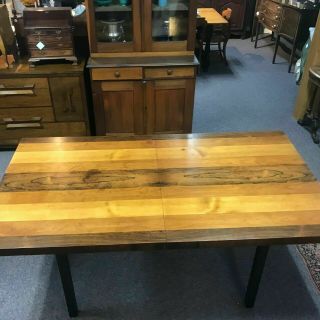 Milo Baughman For Directional Rosewood & Walnut Dining Table