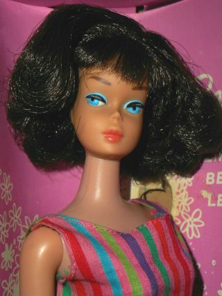 Vintage Vhtf Brunette Sidepart American Girl Barbie Swimsuit Box Tag,