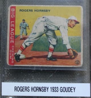 1933 Goudey Baseball 119 Rogers Hornsby