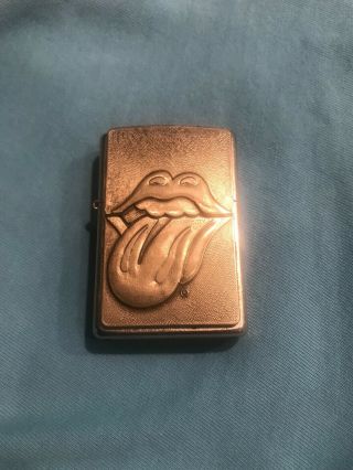 Vintage Zippo Limited Edition Rolling Stones Trick Tongue Lighter Rare