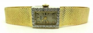 Rolex Vintage 14k Gold &.  50 Ctw Diamond Ladies Hand Winding 34.  1 Grams