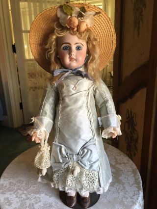 Antique 20” French TETE JUMEAU Bisque Doll Incised 1907 2