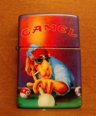 P327 Vintage 1993 Joe Camel Shooting Pool Zippo Lighter