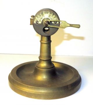 Antique Vintage Brass Bronze Nautical Ship Telegraph Cigar Cutter & Ashtray