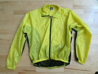 Castelli Breathe Hi - Viz Fluo Vintage Cycling Wind Jacket Men 