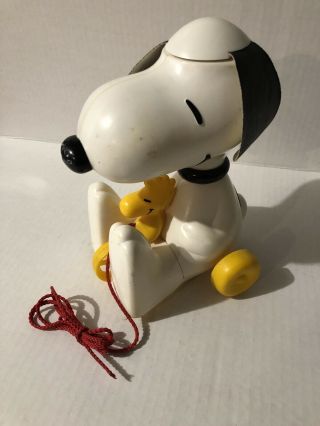 Vintage 1972 Hasbro Snoopy & Woodstock Helicopter Spinning Ears Toy