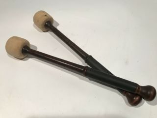 Vintage American Custom Timpani Mallets Tympani Pair Pre - Owned Percussion Sticks