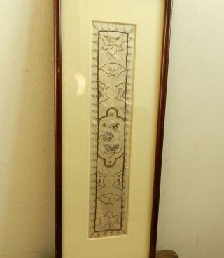 Vintage Chinese silk embroidery panel picture framed 2