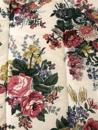 Ralph Lauren Blaine Twin Comforter Vintage Floral Flowers Roses Elaine
